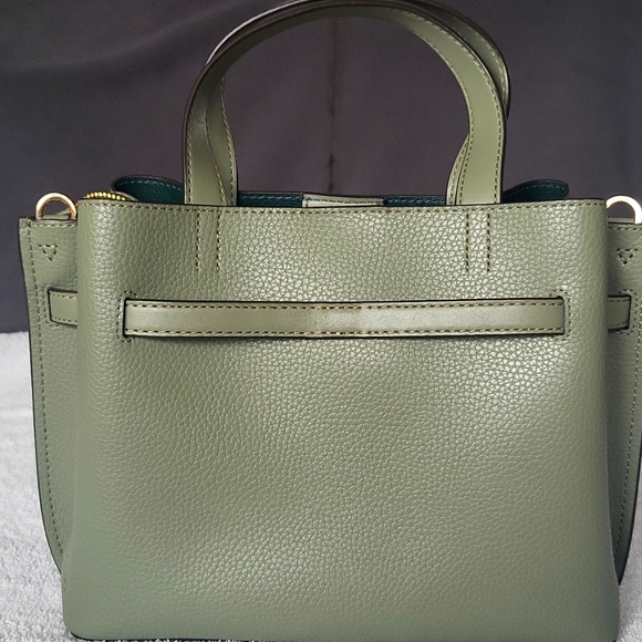 Michael Kors Green Leather Tote Bag - Picture 2 of 4